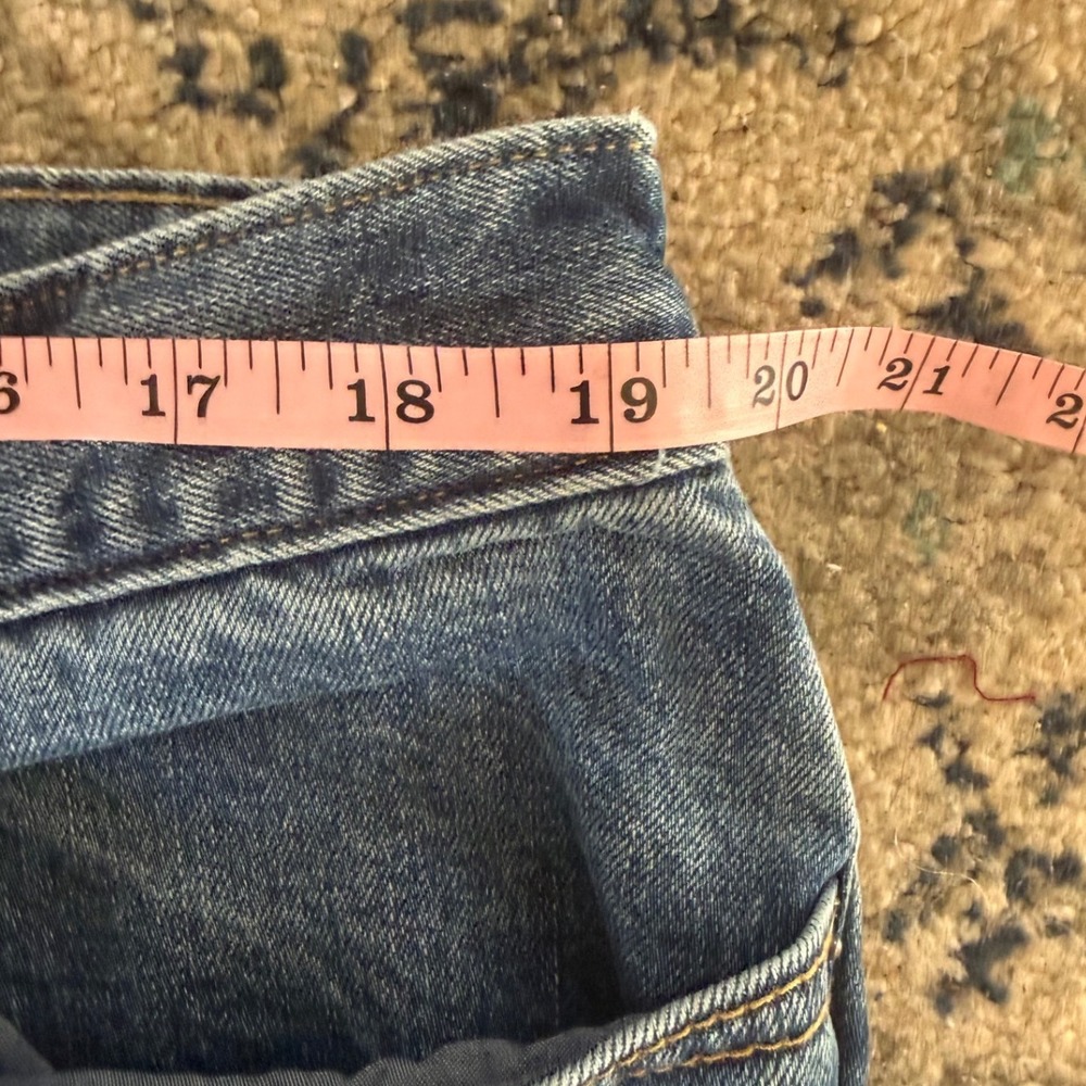 Lands End High Rise Straight Leg Jeans Women Size 16W Medium Wash Distressed - Picture 11 of 11